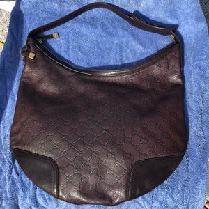GUCCI GG Guccissima Princy Leather Hobo Bag